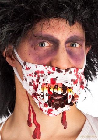 Carnival Toys 8587: Mascherina Insanguinata C/Denti Vampiro (Mascherina Protettiva)
