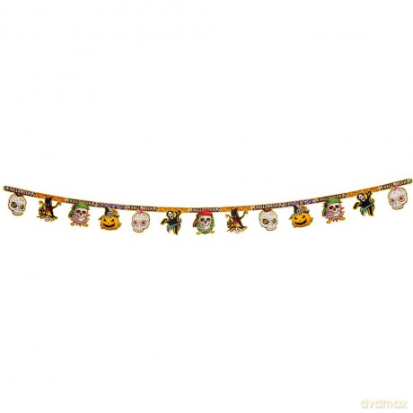 Carnival Toys: 8478: Festone Halloween In Carta C/Glitter L.Cm.270 Ca.