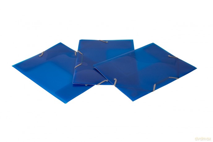Cartella 3 Lembi C/Elast Blu Trs