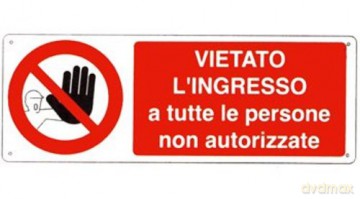 Cartello Vietato L Ingresso A Tutte