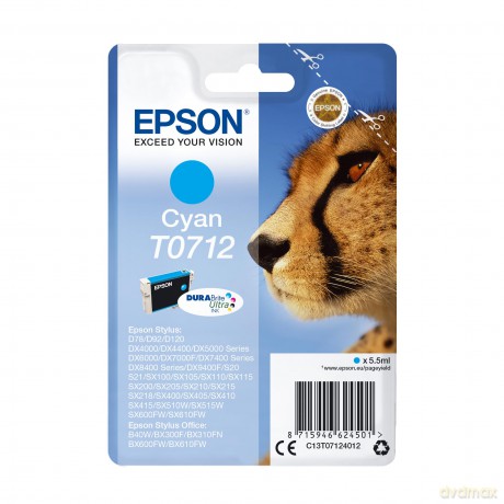 Cartuccia Epson C13t07124012 Durabrite Ultra Cyan