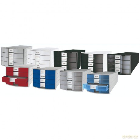 Cassettiera Implus 4 Cassetti Grigi