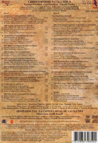 Solistas de la Capella Reial de Catalunya: Paraisos Perdidos - Christophorus Columbus [2CD]
