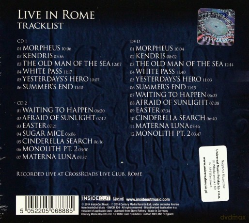 Steve Rothery Band: Live In Rome [2CD]+[DVD] 