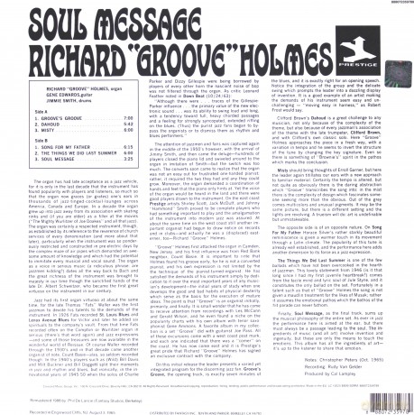 Richard 'GROOVES' Holmes: Soul Message [Winyl]