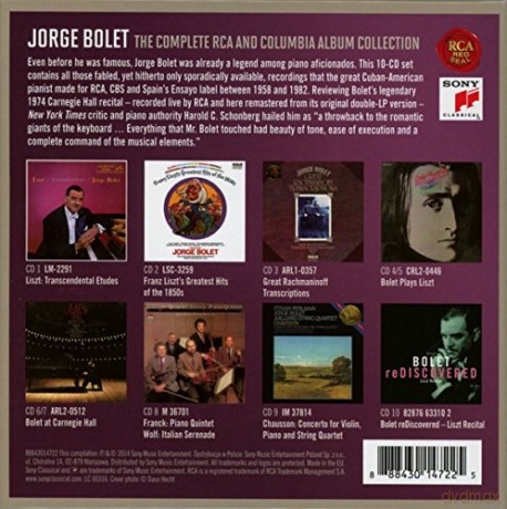 Jorge Bolet: Jorge Bolet - The Complete RCA [10CD]