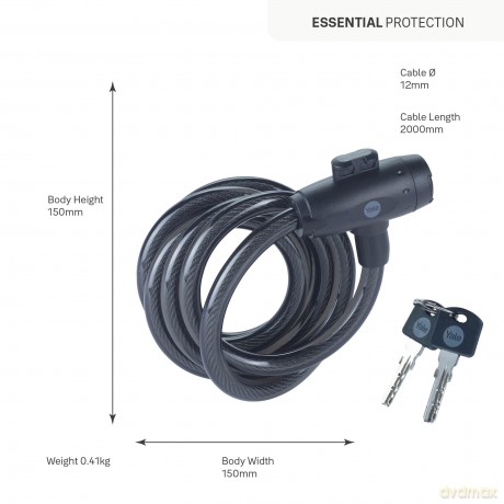 Cavo Sicurezza Chiave 2m - Per Bici