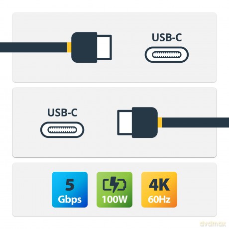 Cavo Usb-C Da 2m 100w (5a) Pd