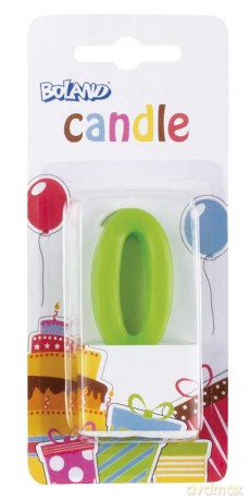 Cc. Candle '0' On Stick 6 Colours Ass.. Candela Pick 7 Cm, 6 Colori Assortiti Nr Zero