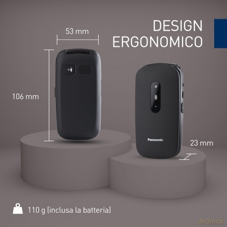 Cellulare Senior Kx-Tu446 Nero