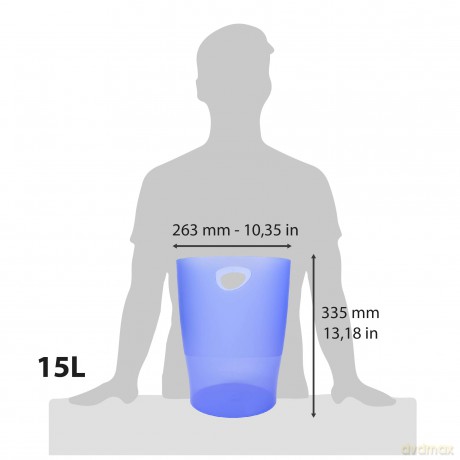 Cestino 15 Lt Blu Ghiaccio