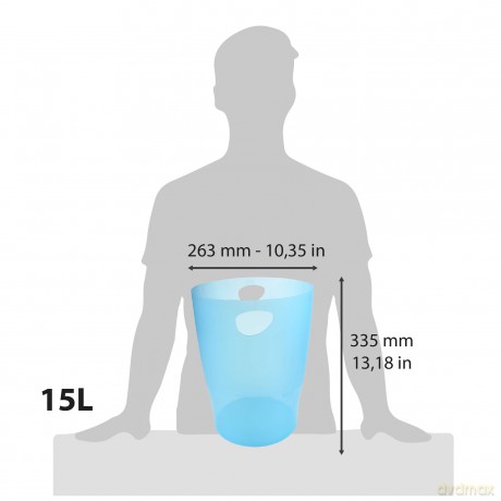 Cestino 15 Lt Turchese