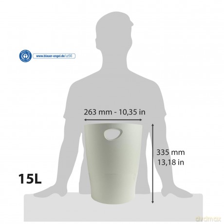 Cestino Gettacarte Ecobin Grigio