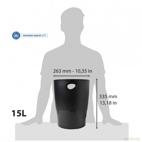 Cestino Gettacarte Ecobin Nero