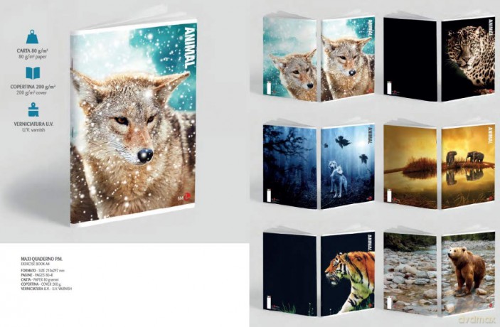 Cf 10 Quaderni Animal A4 80gr R.Q