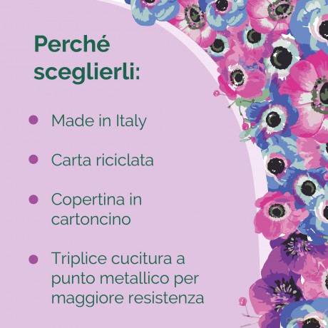 Cf10 Quaderni Flowers A4 Oc 80gr