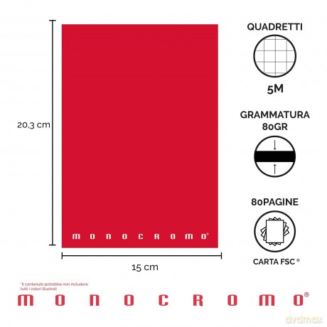 Cf10 Quaderni Monocromo A5 80g 5m