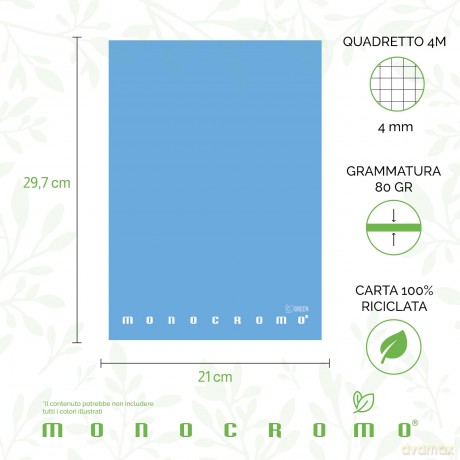 Cf10 Quaderno Monocromo Green 4m