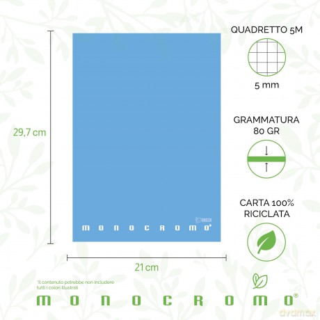 Cf10 Quaderno Monocromo Green 5m