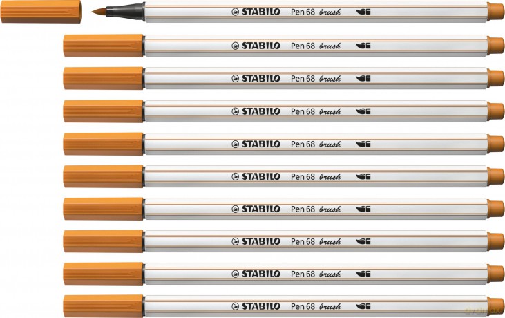 Cf10 Stabilo Pen68 Brush Ocra Scuro