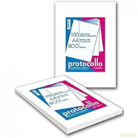 Cf100 Fogli Protocollo 120gr Bianco