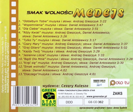 Medejs: Smak Wolności [CD]