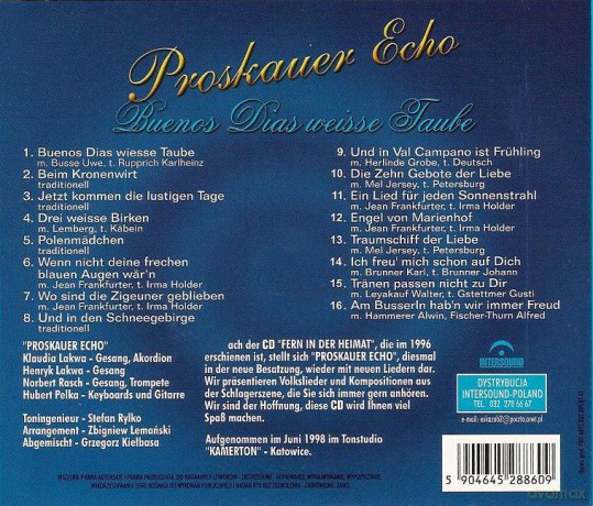 Proskauer Echo: Buenos Dias Weisse Taube  [CD]