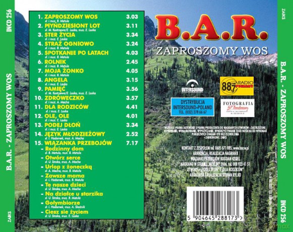 B.A.R: Zaproszomy Wos [CD]