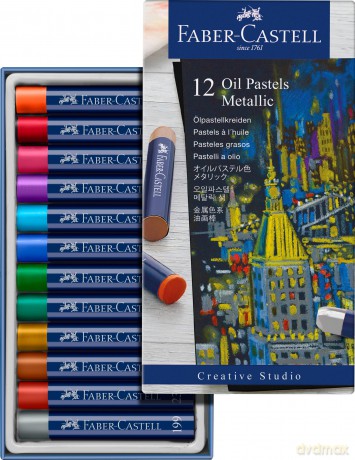 Cf12 Oil Pastels Col.Metallici Ass