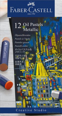 Cf12 Oil Pastels Col.Metallici Ass