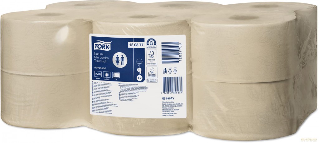 Cf12 Rotolo Carta Ig Mini Jumbo Nat