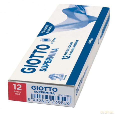 Cf12pastelli Giotto Supermina Rosso