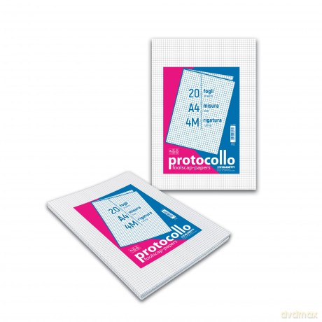 Cf20 Fogli Protocollo 60 Gr.4m
