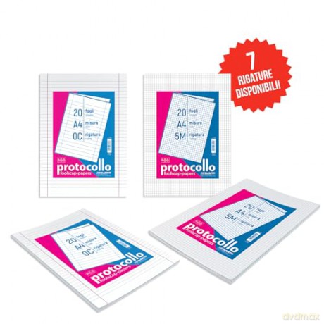 Cf20 Fogli Protocollo 60 Gr.4m