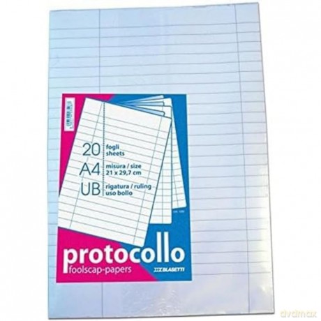 Cf20 Fogli Protocollo Uso Bollo 60g