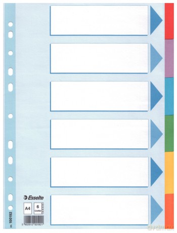 Cf20 Intercalar Carton 6 Tcolors A4