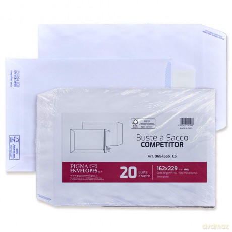 Cf20buste Sacco Con Strip 16x23