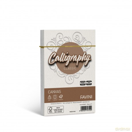 Cf25buste Canvas 12x18 100gr Bianco