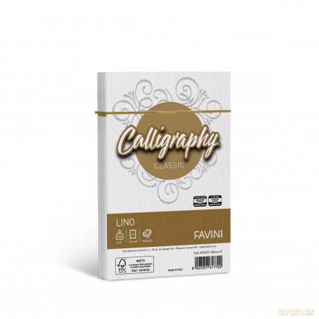 Cf25buste Lino 12x18 120gr Bianco