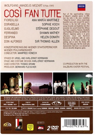 Various Mozart 22: Mozart:Cosi Fan Tutte [2DVD]