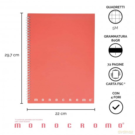 Cf5 Quaderno Maxi Sp Fori A4 5mm