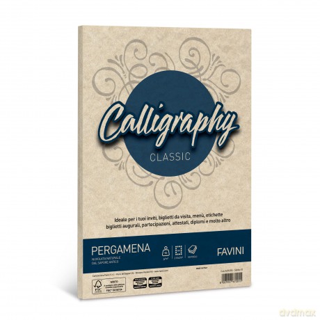 Cf50 Fogli Pergamena A4 90g Sabbia