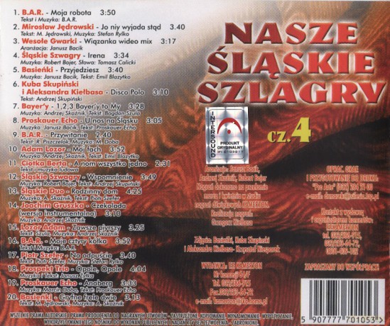Nasze śląskie szlagiery (szlagry) vol. 4 [CD]