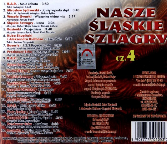 Nasze śląskie szlagiery (szlagry) vol. 4 [CD]