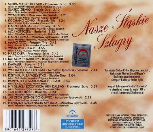 Nasze śląskie szlagiery (szlagry) vol. 1 [CD]