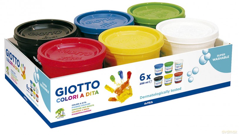 Cf6 Giotto Colori Dita 200ml