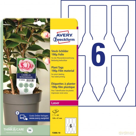 Cf60 Cartellini P/Piante 128x47