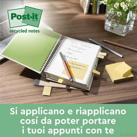 Cf6postit 127x76 Ricicl Giallo L