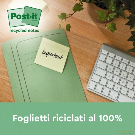 Cf6postit 127x76 Ricicl Giallo L