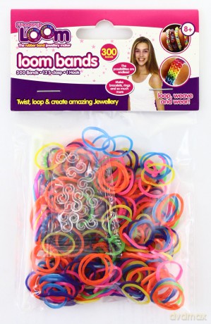 Loom bands perłowe (300 sztuk) (gumki) [Gadżet]